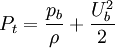 P_{t}=\frac{p_b}{\rho}+\frac{U_b^2}{2}